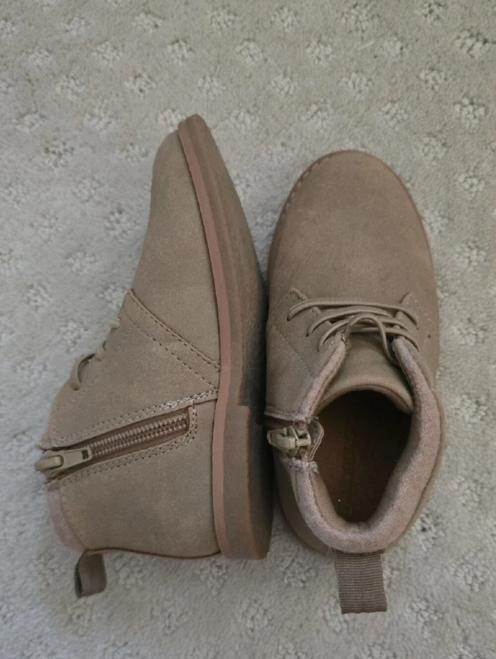 Nordstrom Kids Gabriel Chukka Suede Boots In Tan Root Sz 9